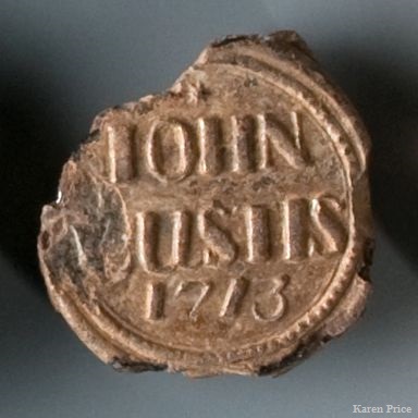 Wine bottle seal from 1716